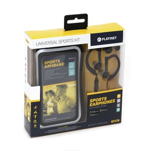 Platinet PM1070B hörlurar/headset, trådbundna, överöronsmodell, sport, svart