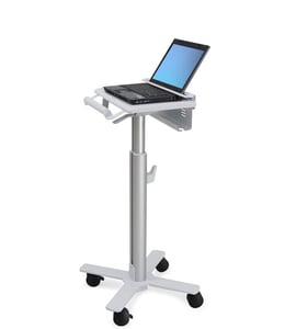 Ergotron StyleView Laptop-Wagen, SV10 Aluminium, Weiß – Multimedia-Karte