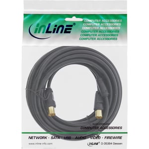 InLine 69402P kabel koncentryczny 2 m F-Typu Czarny