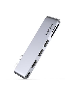 Ugreen 80856 Dockingstation mit 2 x USB 3.2 Gen 2 (3.1 Gen 2) Typ-C, Aluminium