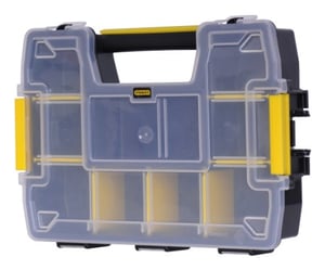 Stanley STST1-70720 Tool Box Small Parts Box Black, Transparent
