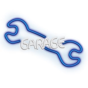 Forever Light Neon PLEXI LED GARAGE blue white NNE22 Lekka ozdoba