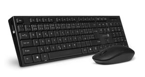 Connect IT CKM-7500-CS tangentbord Medföljande mus Dom RF Wireless QWERTY Svart