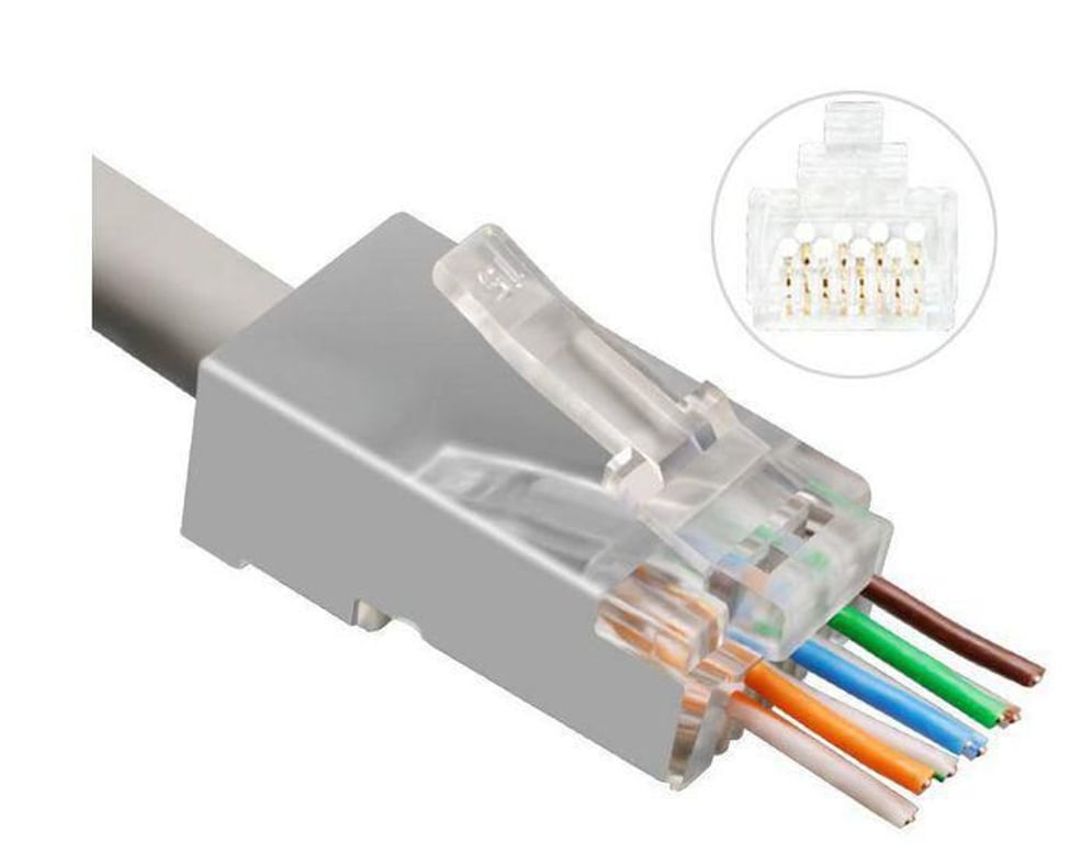 Microconnect KON512-50EZ wtyczka RJ45 Srebrny