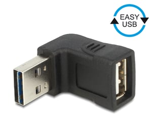 DeLOCK 65521 przejściówka do kabli USB 2.0 A Czarny