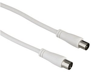 Hama 122402 3 m Coaxial Cable, White