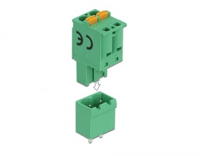 DeLOCK Panel zacisków PCB 2 pin 5,08 mm mocowanych pionowo