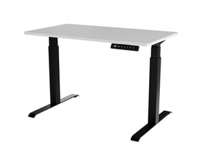 Cama Biurko z elektryczną regulacją wysokości MOON 121x67x72-120 czarny/biały