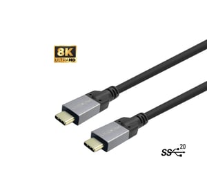 Vivolink PROUSBCMM2 USB 3.2 Gen 2 (3.1 Gen 2) Cable, 2 m, USB-C, Black