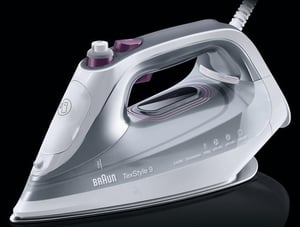 Braun SI 9187 EWH Steam Iron, Eloxal Soleplate, 2800 W, White