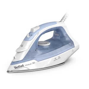 Tefal Virtuo 30 FV2C41E0 Bügeleisen Trocken- und Dampfbügeleisen Keramiksohle 2000 W Blau, Weiß