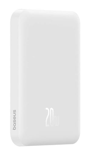 Baseus P10022107223-00 bank mocy Litowo-polimerowy (LiPo) 5000 mAh Kabelloses Laden Weiß