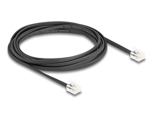 DeLOCK Telefonkabel RJ11-Stecker auf RJ11-Stecker, schwarz, 3 m