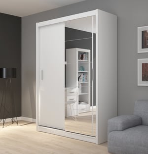 Topeshop FARO150 WHITE L SET wardrobe and closet, 4 shelves, 2 doors. White
