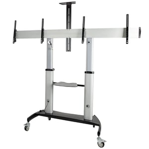 StarTech STNDMTVDUO TV Mount for 152.4 cm (60") TVs, Black, Silver