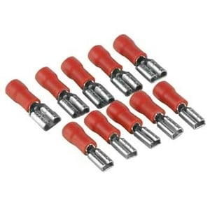 Hama Flachstecker-Kapsel-Set Rot, Silber