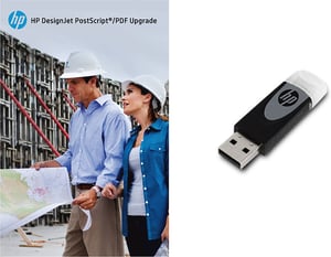 HP PostScript/PDF-utbyggnadssatser för DesignJet-skrivare