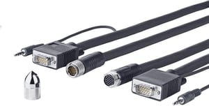 Vivolink PROVGASCW15 15 m VGA Cable (D-Sub) + 3.5 mm Black