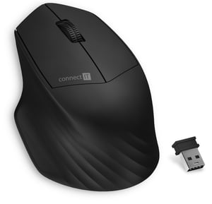 Connect IT CMO-4040-BK kontormus Högerhänt RF Wireless + Bluetooth Optisk 1600 DPI