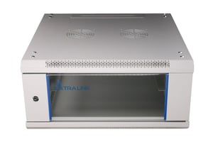 Extralink 4U rackskåp 600x600 grått, väggmonterat