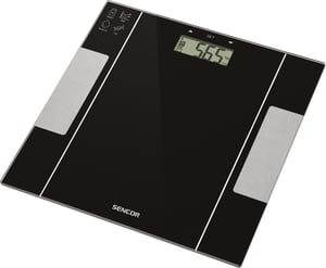 Sencor SBS 5050BK Waage, rechteckig, schwarz, elektronische Personenwaage