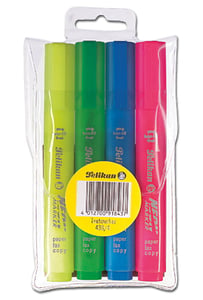 Pelikan 918433 Marker, 4 Stück: Blau, Grün, Rosa, Gelb