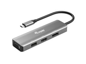 Equip 133485 externe USB-Grafikkarte 3840 x 2160 px Schwarz, Silber