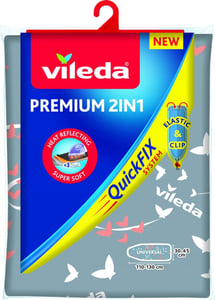 Vileda 163229 Bügelbrettbezug Oberer Bügelbrettbezug Baumwolle, Schaumstoff Grau