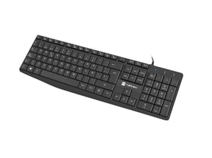 NATEC NKL-1948 Universal USB QWERTY Spanish Keyboard, Black