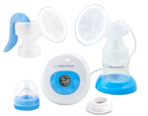 Esperanza ELEKTRISCHE/MANUELLE 2-IN-1-MILCHPUMPE GEMELOS BLAU