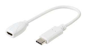Vivanco USB Type-C to Micro USB Adapter, White
