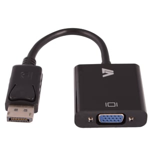 V7 CBLDPVGA-1E Kabeladapter 0,2 m 1x 20-poliger DisplayPort 1x 15-poliger VGA Schwarz