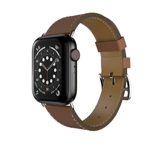 Switcheasy GS-107-185-274-23 Brown Leather Strap, Stainless Steel