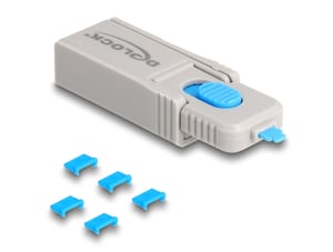 DeLOCK Zestaw blokad portów Micro USB dla gniazd Micro USB żeńskich 5 sztuk + narzędzie do blokowania