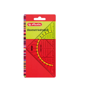 Herlitz 8700304 Set Square, Plastic, Transparent, 1 pc.