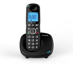 Alcatel XL535 DECT-Telefon Name und Identifizierung des Anrufers Schwarz