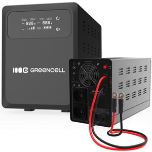 Green Cell Greencell Zasilacz Awaryjny AVR UPS 800VA 500W PowerCore 12 VDC z wyświetlaczem LCD (bez akumulatorów)