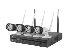 Lanberg ICS-0404-0030 Video Surveillance Kit, Wired and Wireless, 4-Channel