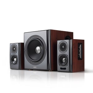 Edifier S350DB högtalarset 150 W, universellt, svart, trä, 2.1-kanals, 80 W, Bluetooth