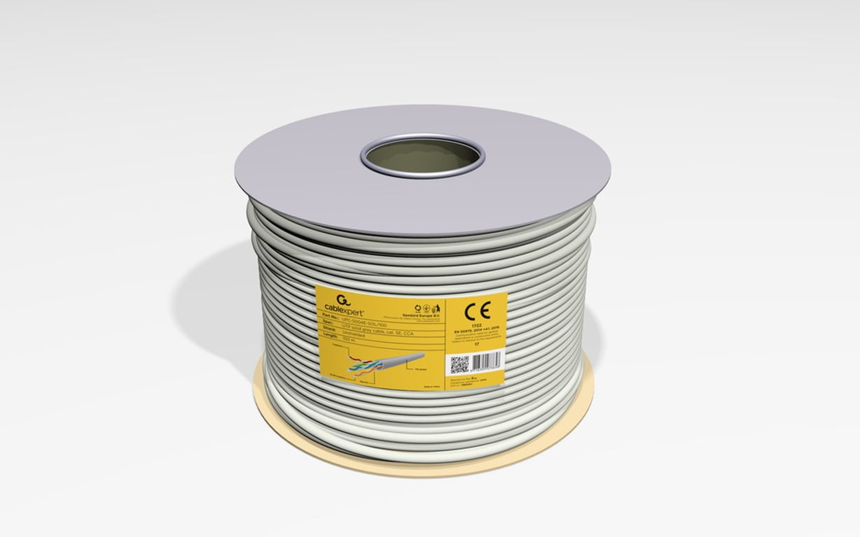 Gembird CAT5e UTP 100m kabel sieciowy Szary U/UTP (UTP)