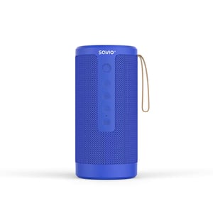 Savio BS-031 tragbarer Bluetooth-Lautsprecher, 10 W, blau, 1-Wege, blau, kabelgebunden und kabellos