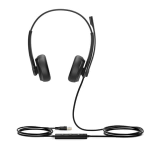 Yealink UH34 Dual UC Zestaw słuchawkowy Przewodowa Opaska na głowę Biuro/centrum telefoniczne USB Typu-A Czarny
