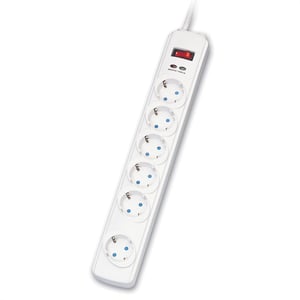 ROLINE 19.07.1606 ochrona przeciwprzepięciowa Biały 6 x gniazdo sieciowe 230 V 2 m