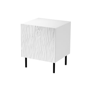 Cama Szafka nocna 2 szt. JUNGLE 53,5x40,5x44 biały mat + czarne nóżki
