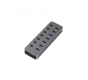 Extra Digital CA913480 huby i koncentratory USB 3.2 Gen 1 (3.1 Gen 1) Type-A 5000 Mbit/s Szary