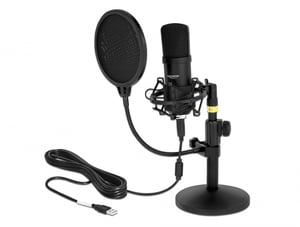 DeLOCK 66300 Microphone, Black