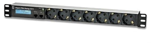 Güde 8311-1 strömfördelare (PDU) med 7 nätuttag, 1U, svart