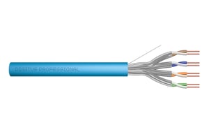 Digitus CAT 6A-Installationskabel, U/FTP, Eca, AWG 23/1, LSOH, 305 m, blau, Karton