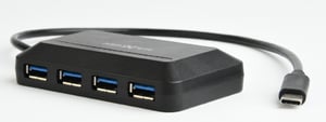 Maxxter ACT-HUB3C-4P USB 3.2 Gen 1 (3.1 Gen 1) Type-A-hubbar och koncentratorer, 5000 Mbit/s, svart