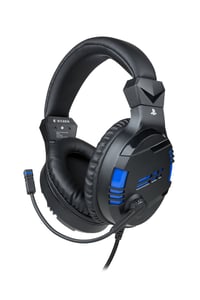 Bigben Interactive PS4OFHEADSETV3 hörlurar/headset, trådbundet, huvudband, gaming, svart, blå